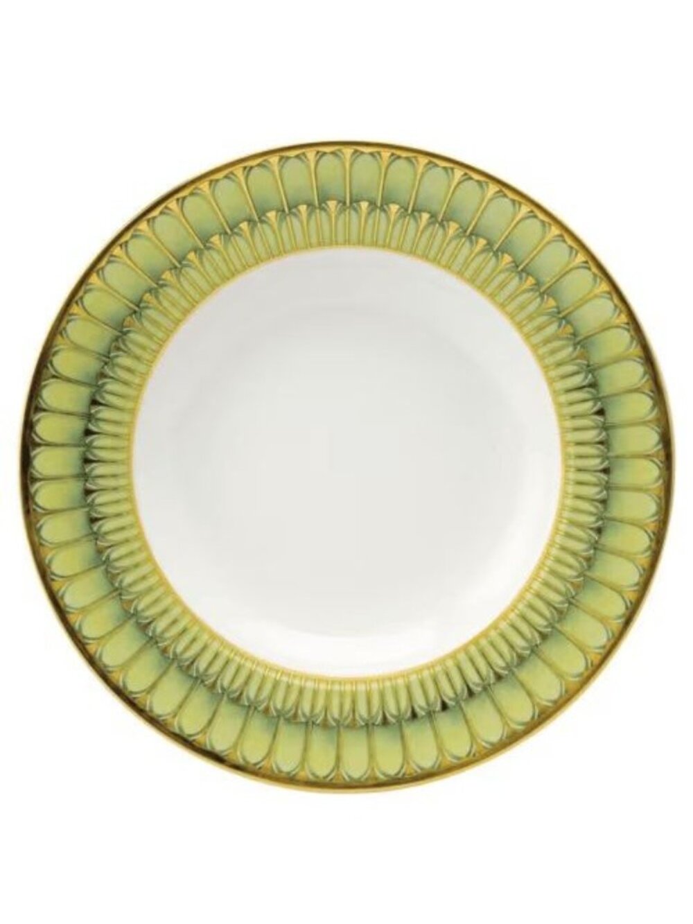 NWT Philippe Deshoulieres Arcade Presentation Plate Green Gold Size 300mm